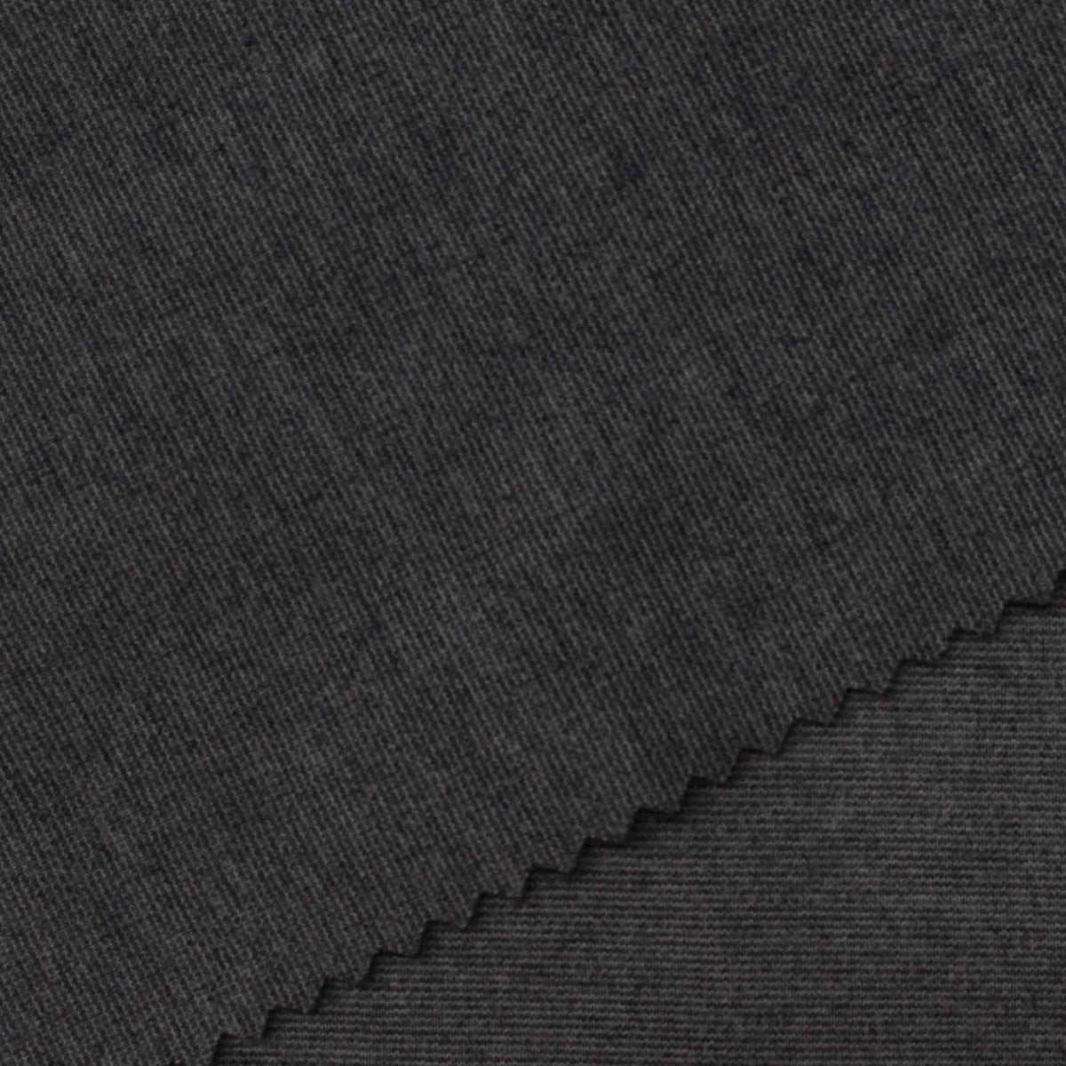 Dark Grey Marl Interlock Knit, Nylon-Viscose