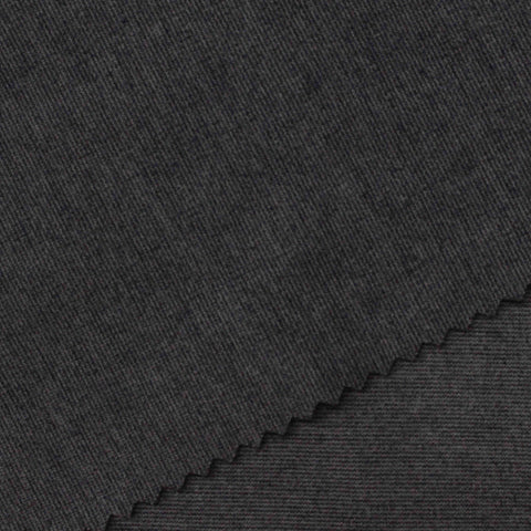 Dark Grey Marl Interlock Knit, Nylon-Viscose