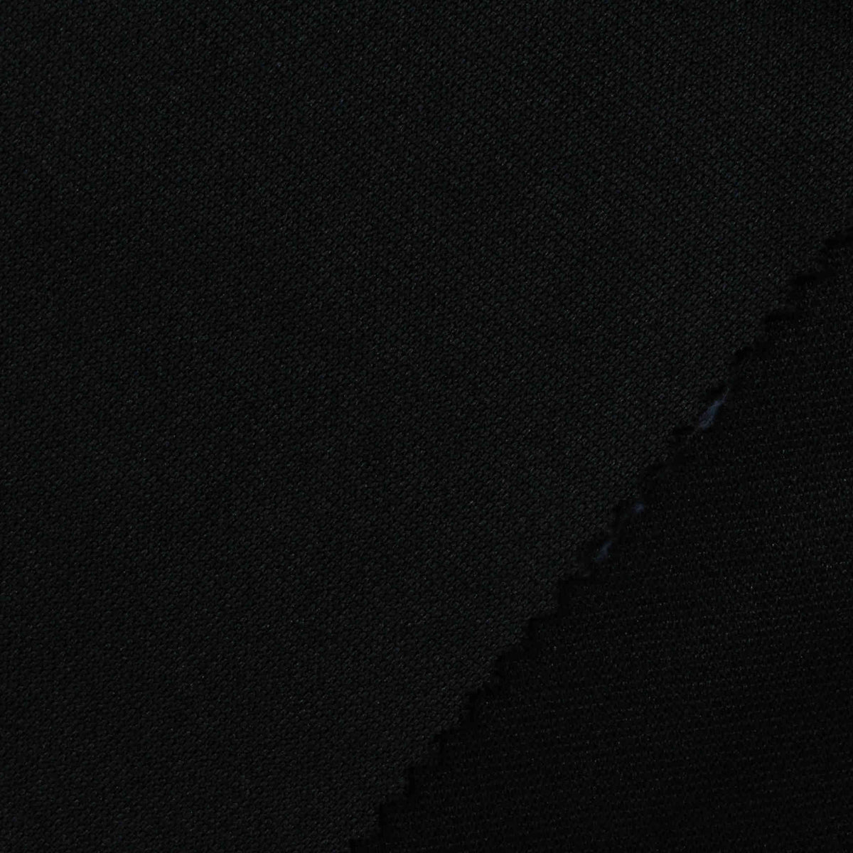 100% Polyester Interlock Knit Fabric, 222 gsm, 185 cm — Black