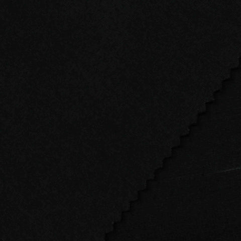 Viscose Nylon Stretch Ponte Knit Fabric, 270 gsm, 160 cm — Black, ref EF-223557