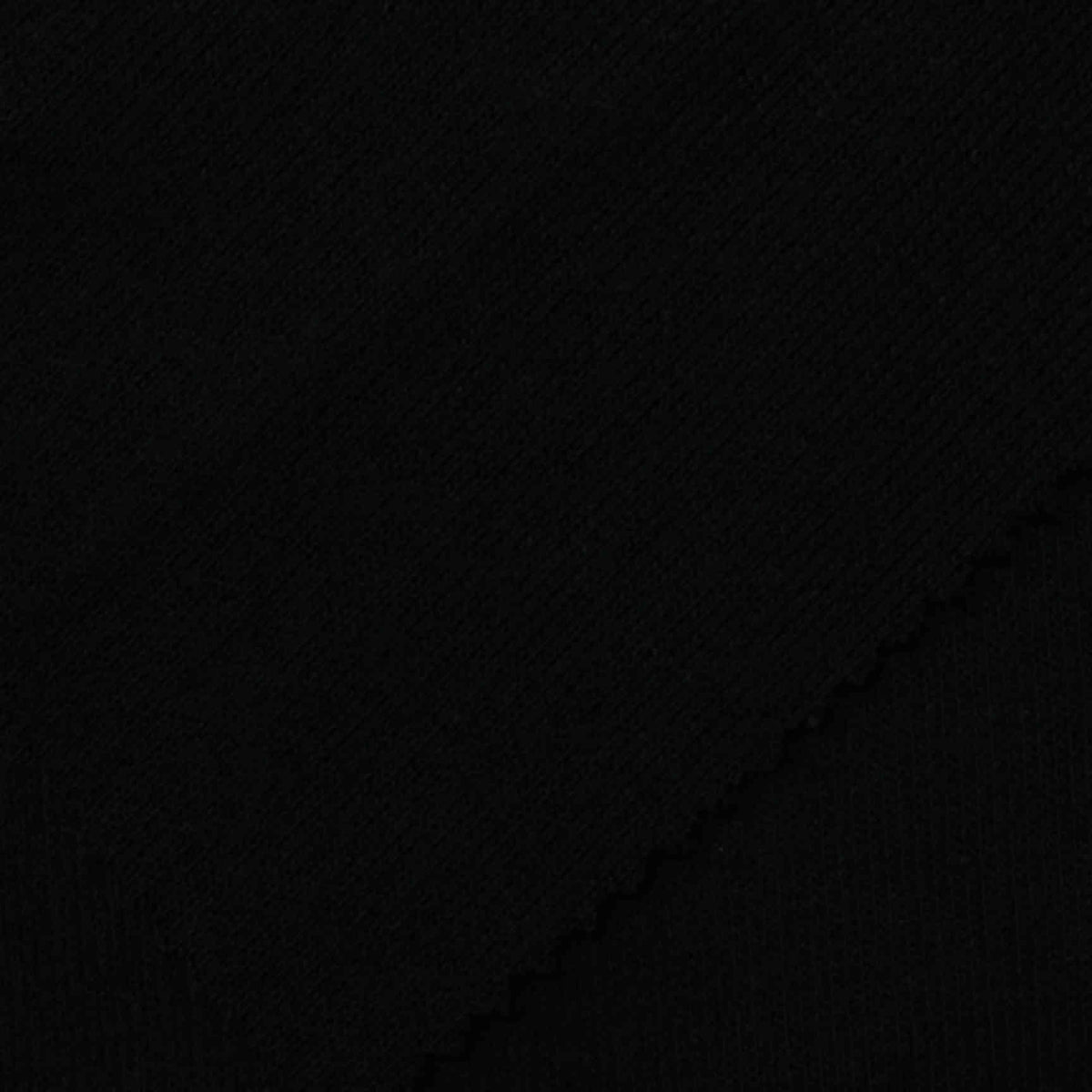 Black Ribbed Interlock Knit, Polyester