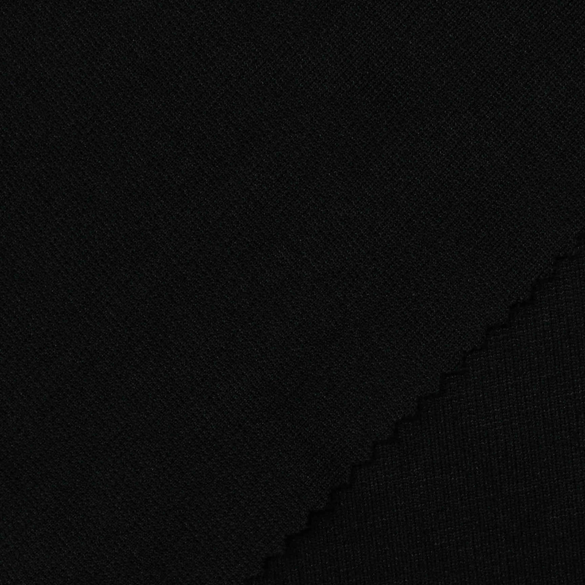 Polyester Stretch Interlock Knit Fabric, 289 gsm, 160 cm — Black