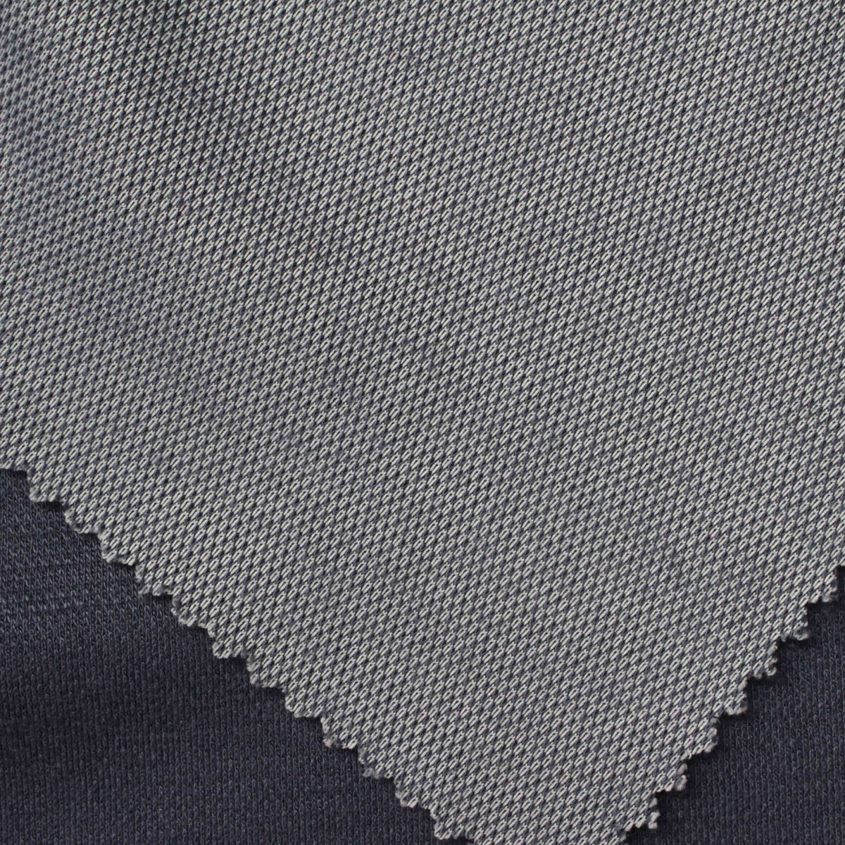 Jacquard Interlock Knit Fabric, 221 gsm, 165 cm — Grey