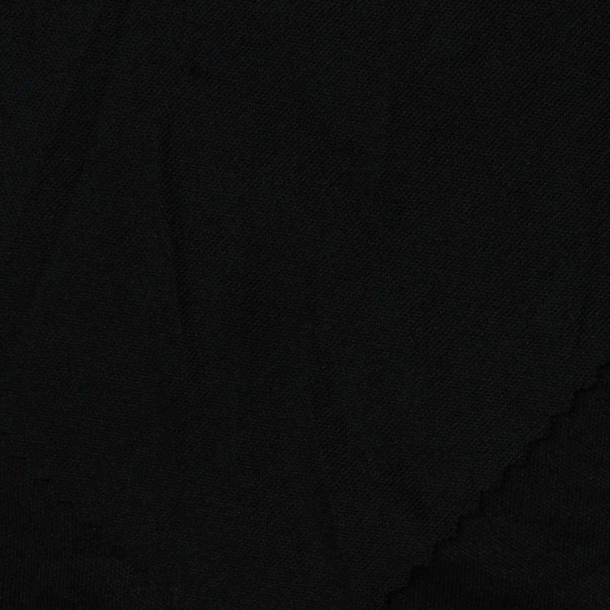 100% Polyester Interlock Knit Fabric, 121 gsm, 160 cm — Black