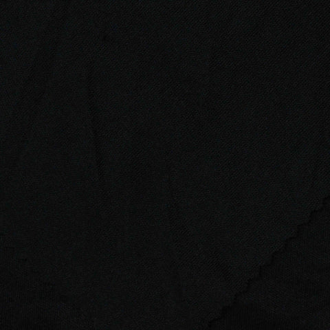 100% Polyester Interlock Knit Fabric, 121 gsm, 160 cm — Black