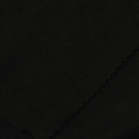Interlock Knit Fabric, 243 gsm, 180 cm — Black
