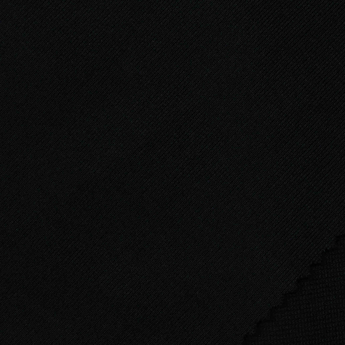 100% Polyester Interlock Knit Fabric, 227 gsm, 160 cm — Black