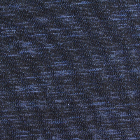 Dark Blue Fine-Marl Interlock Knit, Cotton