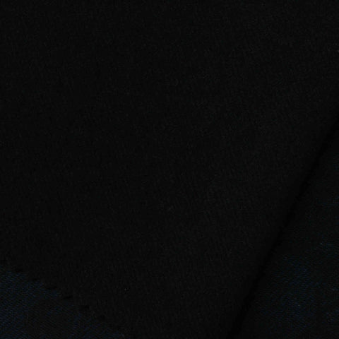Polyester Cotton Interlock Knit Fabric, 422 gsm, 130 cm — Black