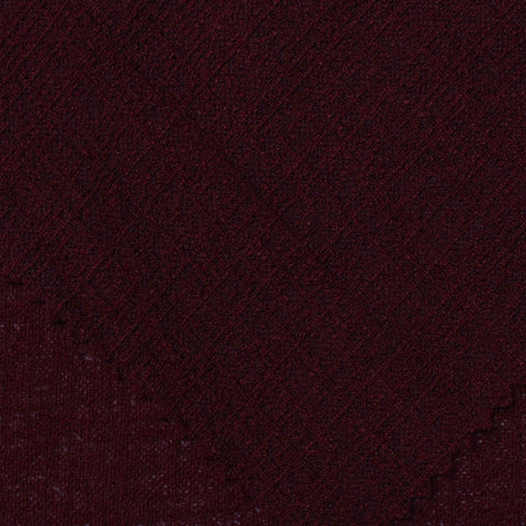 Dark Red Marl Interlock Knit, Polyester, 116 gsm
