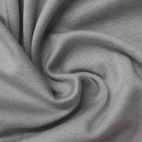 100% Viscose Interlock Knit Fabric, 216 gsm, 180 cm — Grey