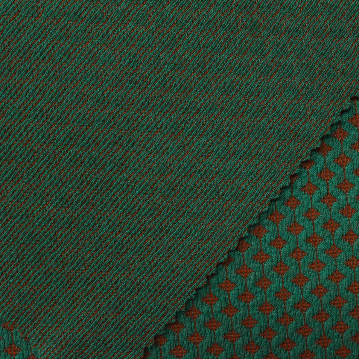 Green Small-Diamond Jacquard, Acrylic-Poly