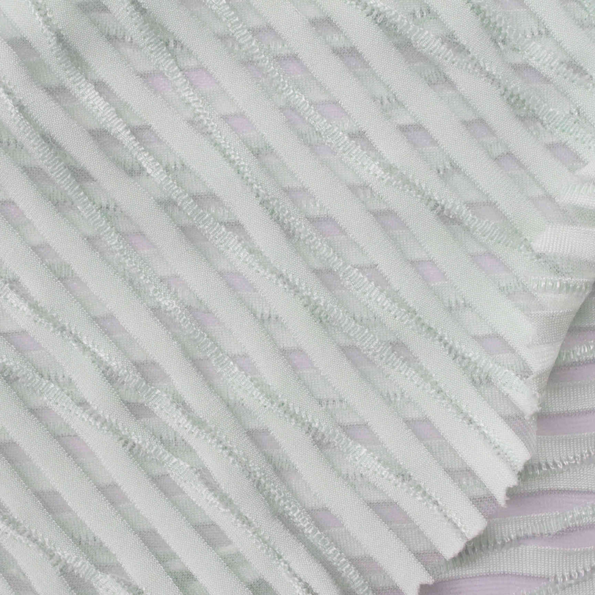 Light Green Textured-Stripe Jacquard