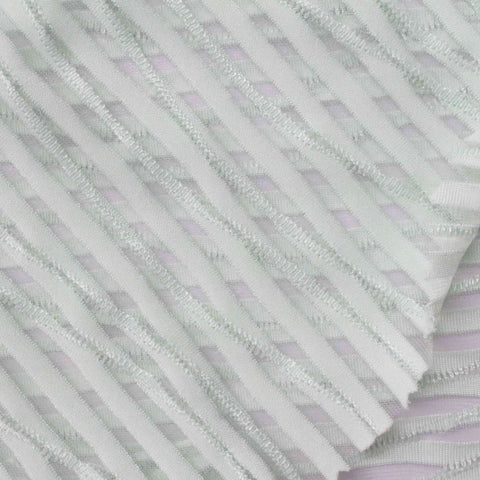 Light Green Textured-Stripe Jacquard
