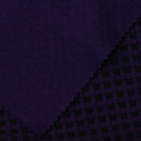 Purple Tone-on-Tone Square Jacquard
