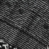 Black Textured Interlock Knit, Cotton-Poly