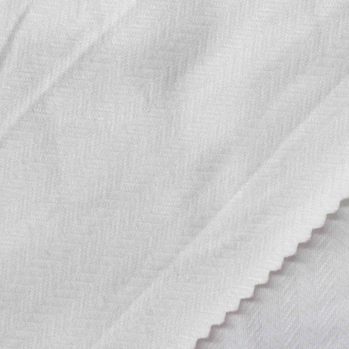 White Herringbone Jersey Knit, Polyester