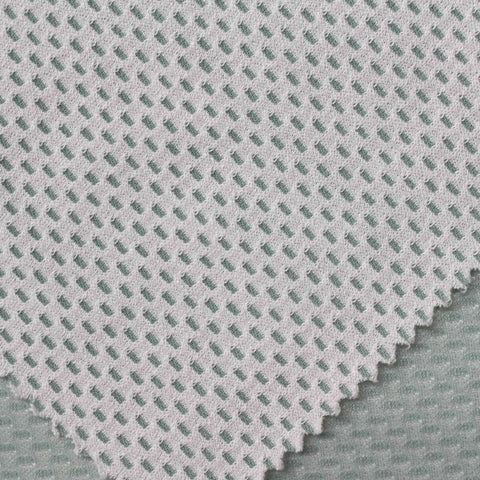 Light Grey Geometric Interlock Knit, Viscose-Nylon