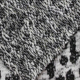 Black Animal Print Jacquard