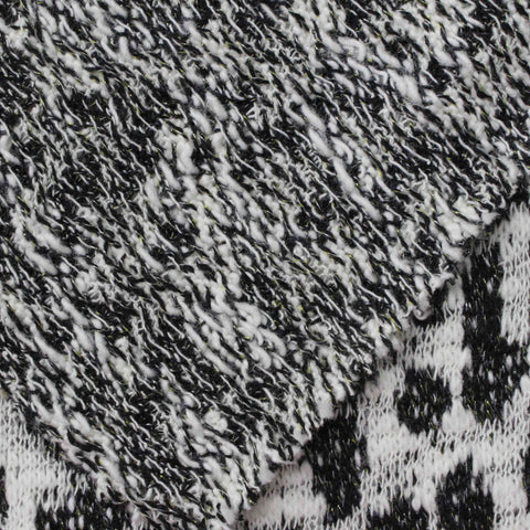 Black Animal Print Jacquard