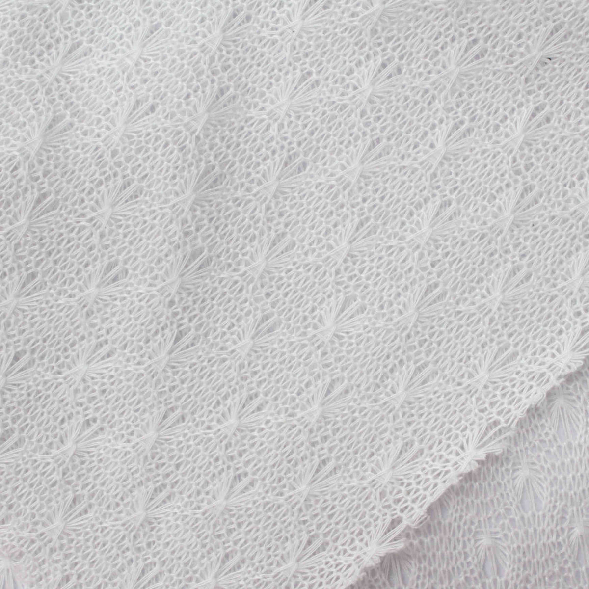 Jacquard Knit Fabric, 100 gsm, 180 cm — White