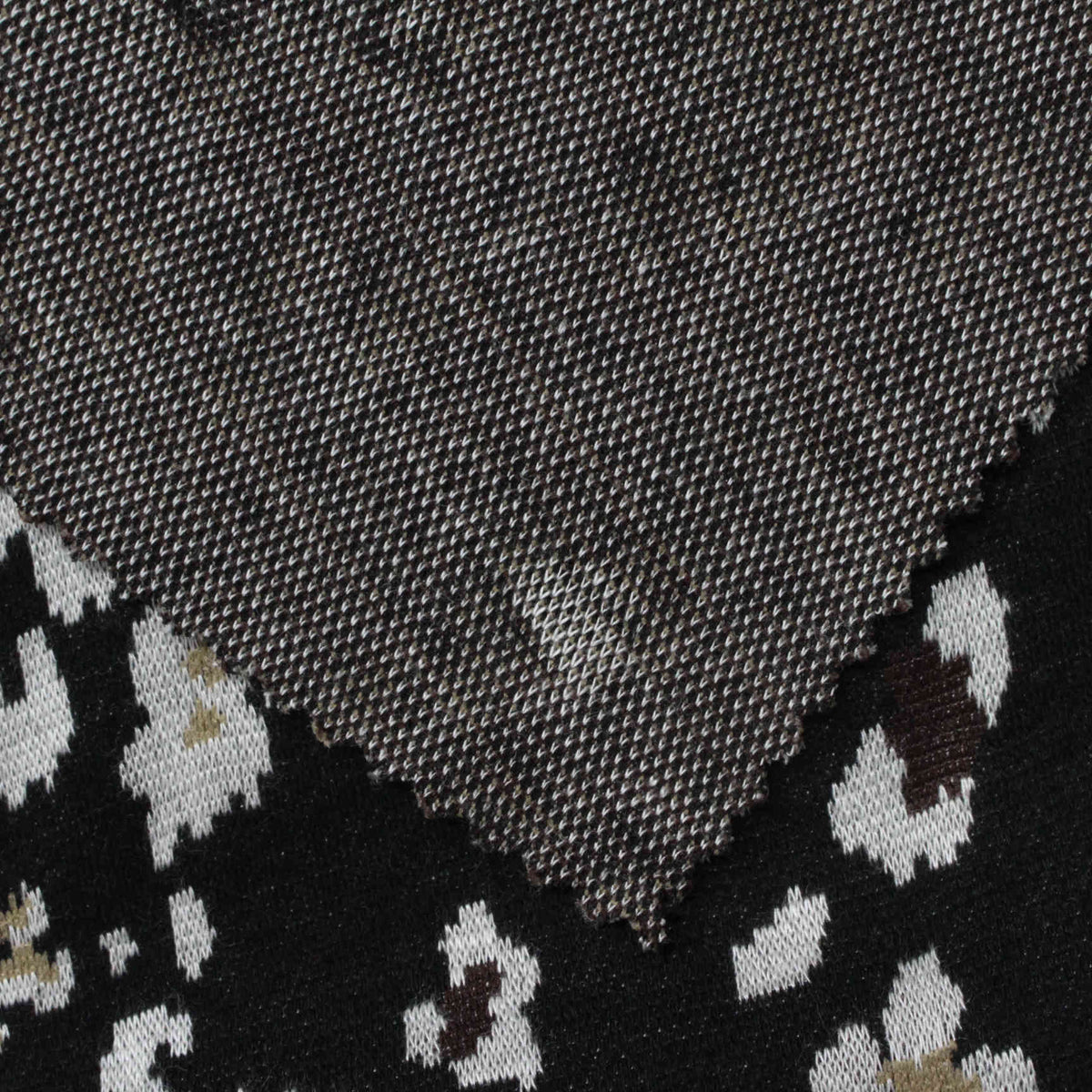 Black Animal Print Jacquard, Poly-Viscose, 260 gsm
