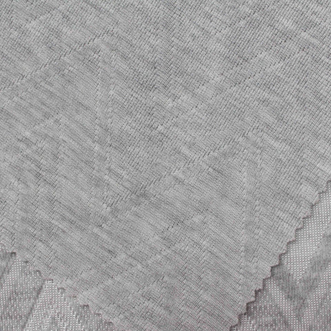 Light Grey Tone-on-Tone Jacquard, Poly-Viscose