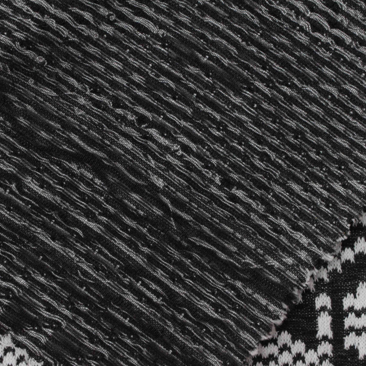 Black Marl Jacquard, 189 gsm