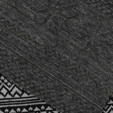 Black Geometric-Diamond Jacquard, Polyester, 346 gsm
