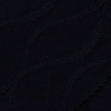 Navy Tone-on-Tone Diamond Jacquard, Viscose-Poly