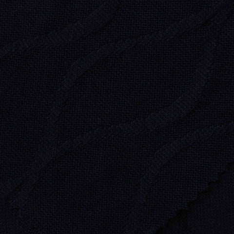 Navy Tone-on-Tone Diamond Jacquard, Viscose-Poly