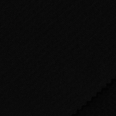 Jacquard Polyester Viscose Stretch Knit Fabric, 326 gsm, 145 cm — Black