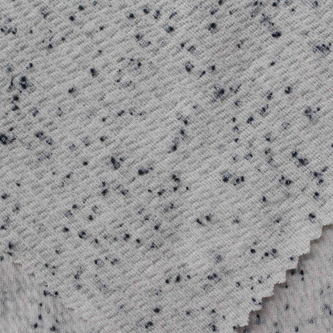 Light Grey Marl Jersey Knit, Polyester, 170 gsm, 130 cm