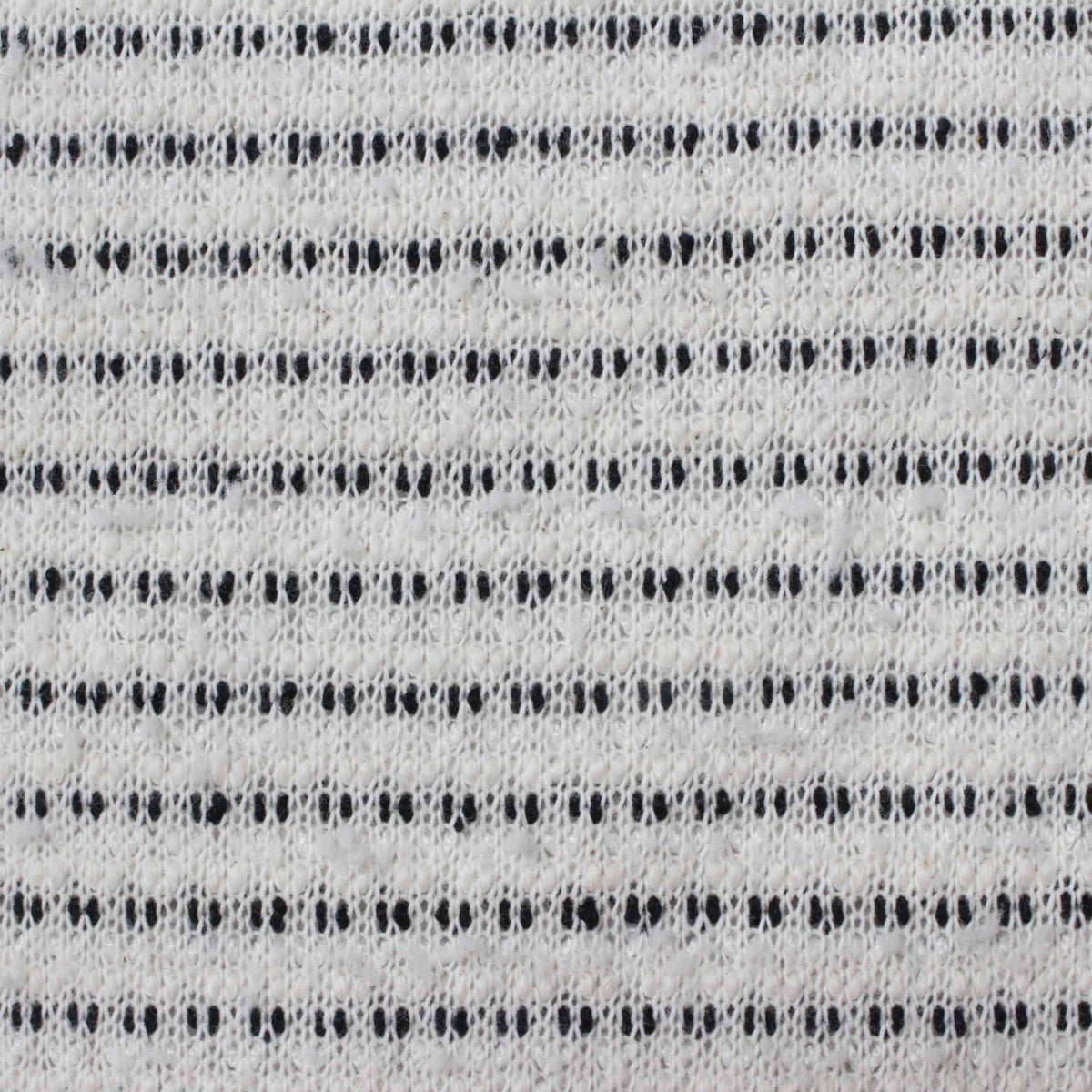 Black Horizontal-Stripe Chunky Knit, 305 gsm
