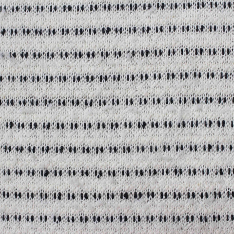 Black Horizontal-Stripe Chunky Knit, 305 gsm