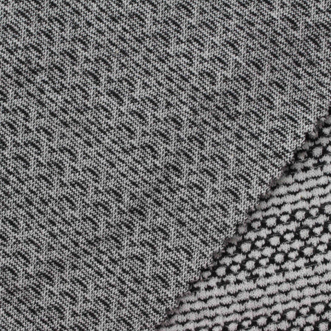 Black Diagonal-Diamond Jacquard