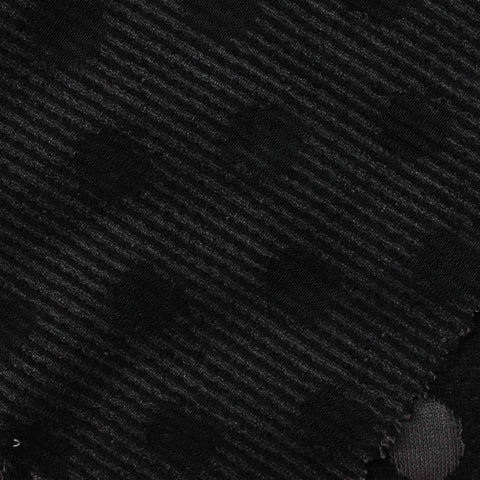 Black Textured-Stripe Jacquard, Viscose-Poly