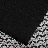 Black Geometric-Grid Jacquard