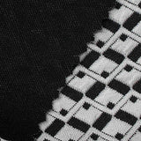 Black Geometric-Grid Jacquard — texture