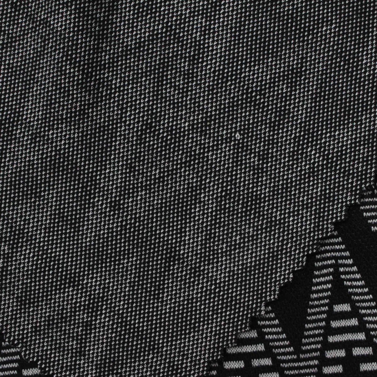 Black Geometric Jacquard, Viscose-Poly, 201 gsm