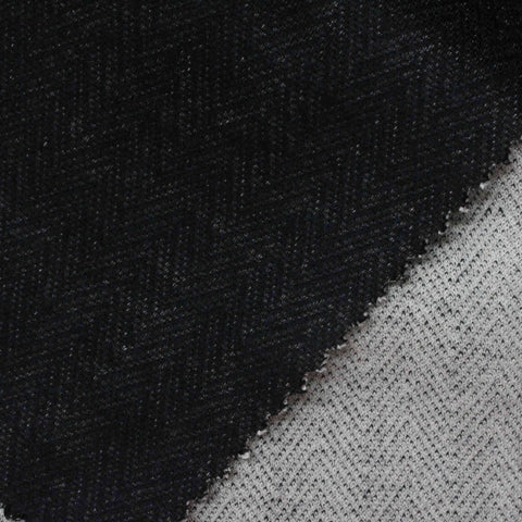 Light Grey Chevron Jacquard, Poly-Viscose