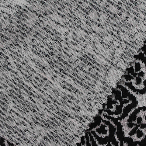Black Abstract-Floral Jacquard
