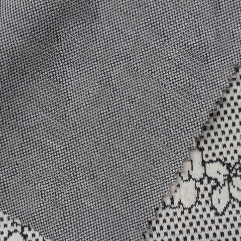 Black Houndstooth Jacquard, 260 gsm