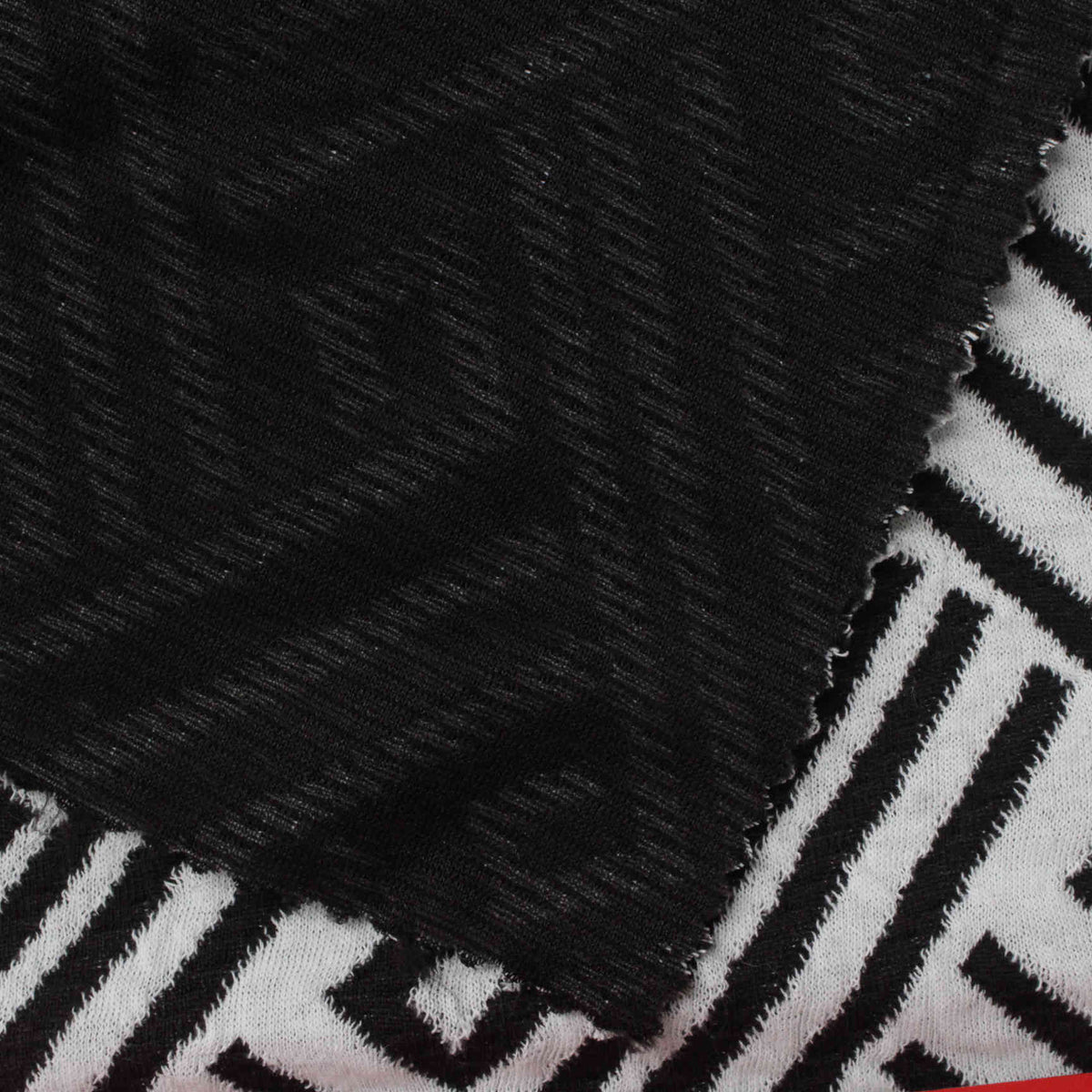 Black Geometric Jacquard