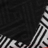 Black Geometric Jacquard