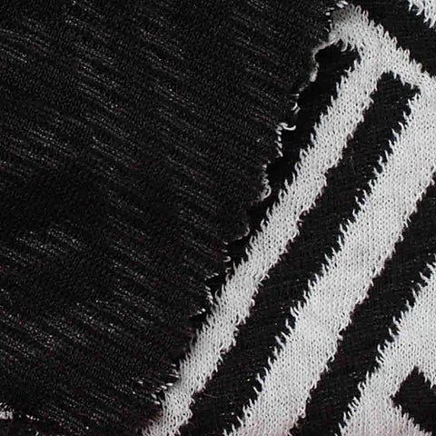 Black Geometric Jacquard