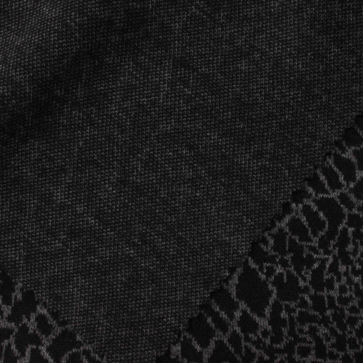 Dark Grey Leopard Jacquard