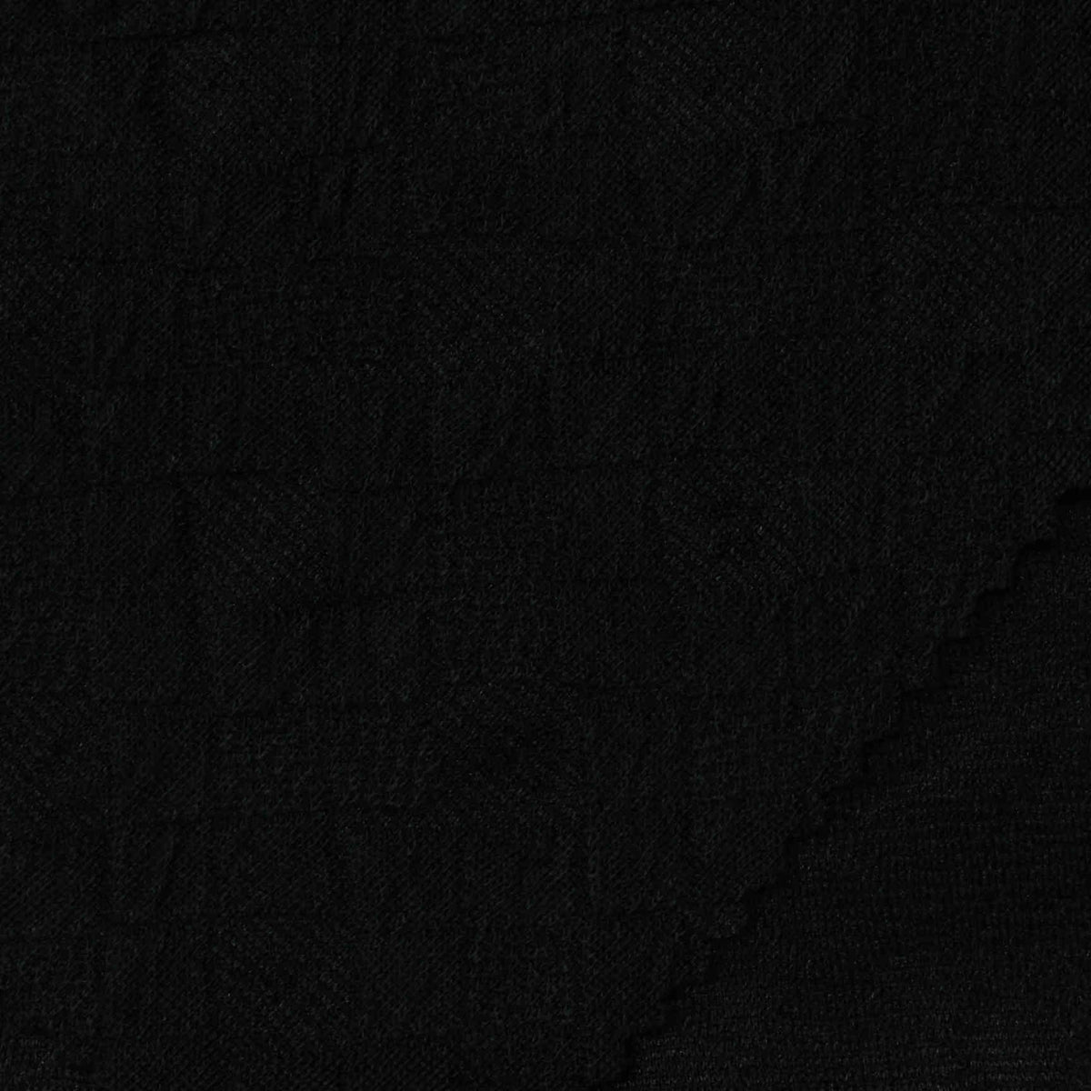 Jacquard Knit Fabric, 253 gsm, 160 cm — Black