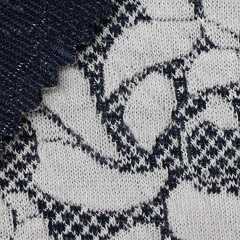 White Floral Jacquard