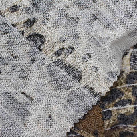 Black Leopard Jacquard, Polyester, 186 gsm